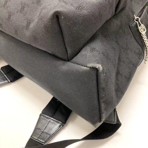CELINE Triomph logo bag backpack Backpack Canvas / Leather Black main image 7